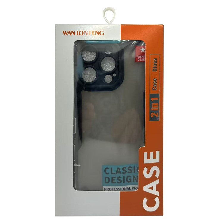WANLONFENG MFFJ Series For Samsung Galaxy S23 Case Anti Drop TPU + Acrylic Phone Back Cover with Screen Film