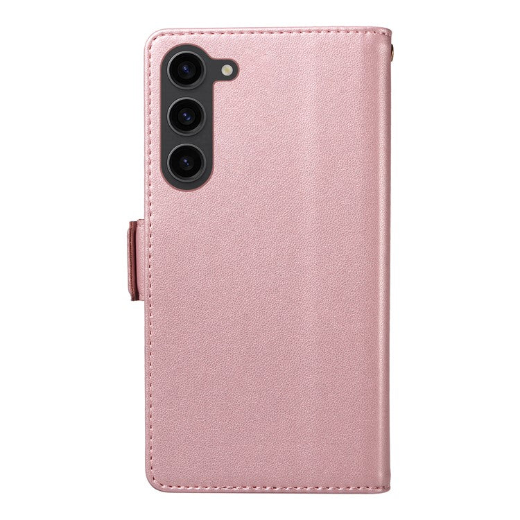 For Samsung Galaxy S23+ Case with Multi-Card Holder and Strap PU Leather Phone Cover Stand