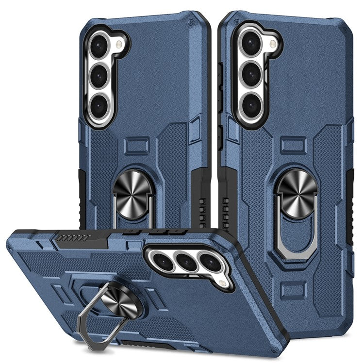 For Samsung Galaxy S23 Phone Case Ring Kickstand PC + TPU Shockproof Cover