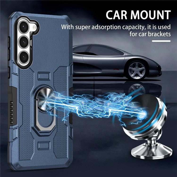 For Samsung Galaxy S23 Phone Case Ring Kickstand PC + TPU Shockproof Cover