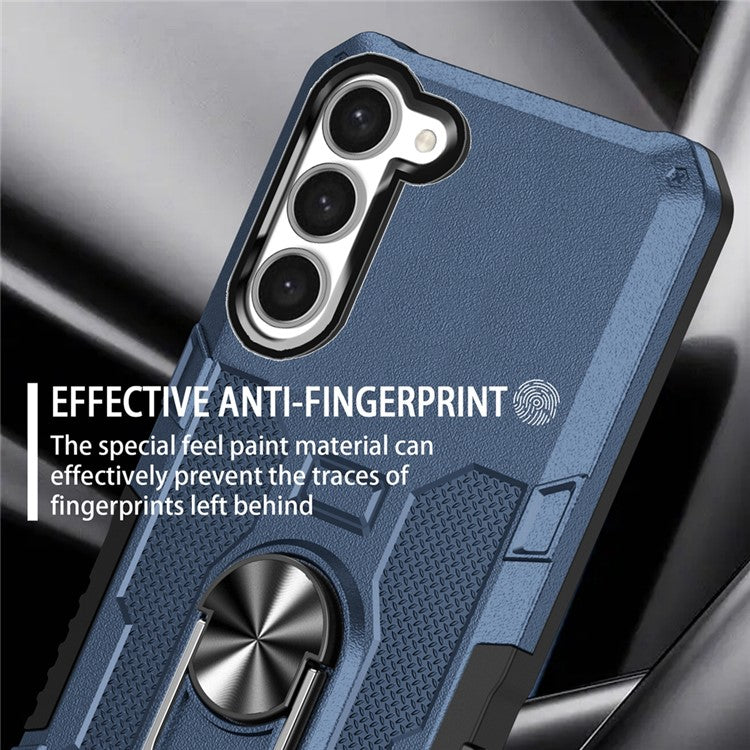 For Samsung Galaxy S23 Phone Case Ring Kickstand PC + TPU Shockproof Cover