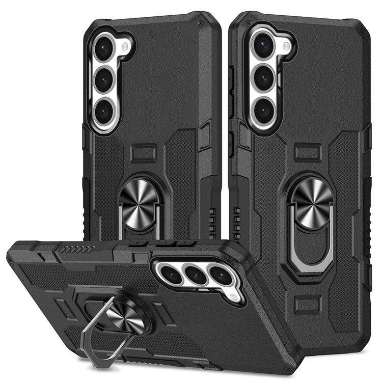 For Samsung Galaxy S23 Phone Case Ring Kickstand PC + TPU Shockproof Cover