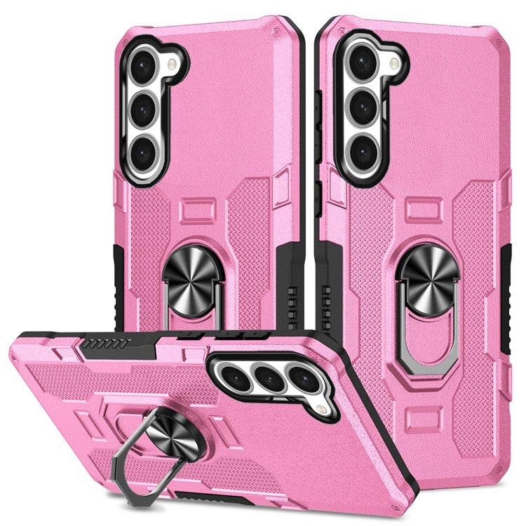 For Samsung Galaxy S23 Phone Case Ring Kickstand PC + TPU Shockproof Cover