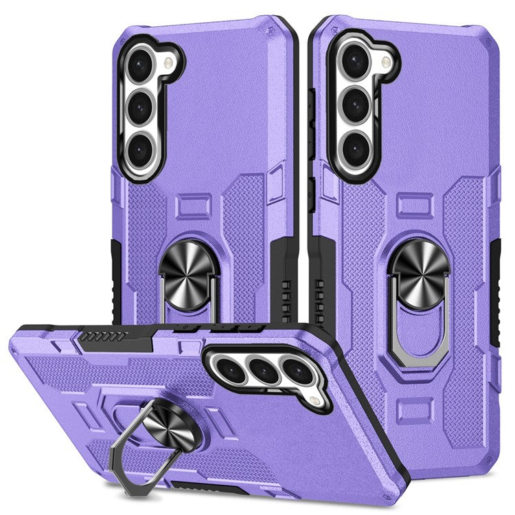 For Samsung Galaxy S23 Phone Case Ring Kickstand PC + TPU Shockproof Cover