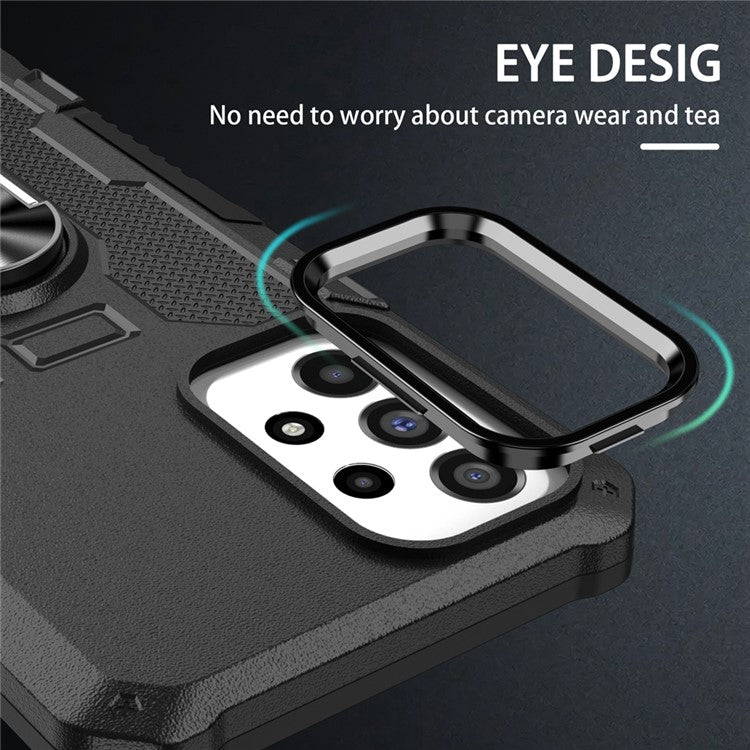 For Samsung Galaxy S23+ Phone Case Ring Kickstand PC + TPU Shockproof Cover