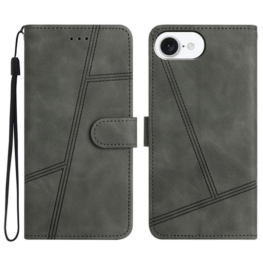 Mobilskal För iPhone 16e Fodral Flip Leather