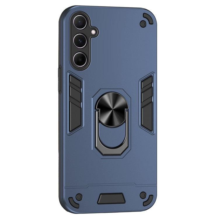För Samsung Galaxy A56 5G Fodral PC+TPU Drop Defend telefonskal med ringstöd