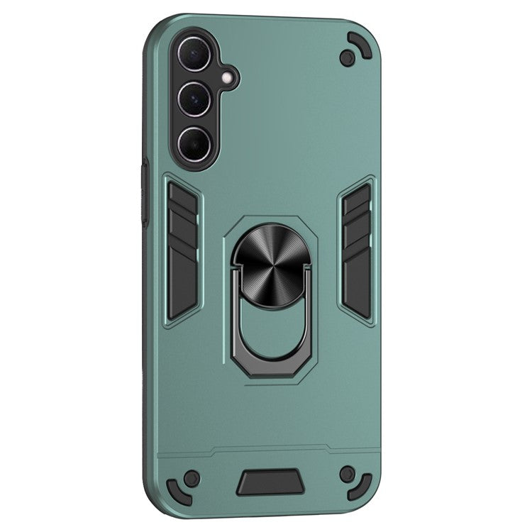 För Samsung Galaxy A56 5G Fodral PC+TPU Drop Defend telefonskal med ringstöd