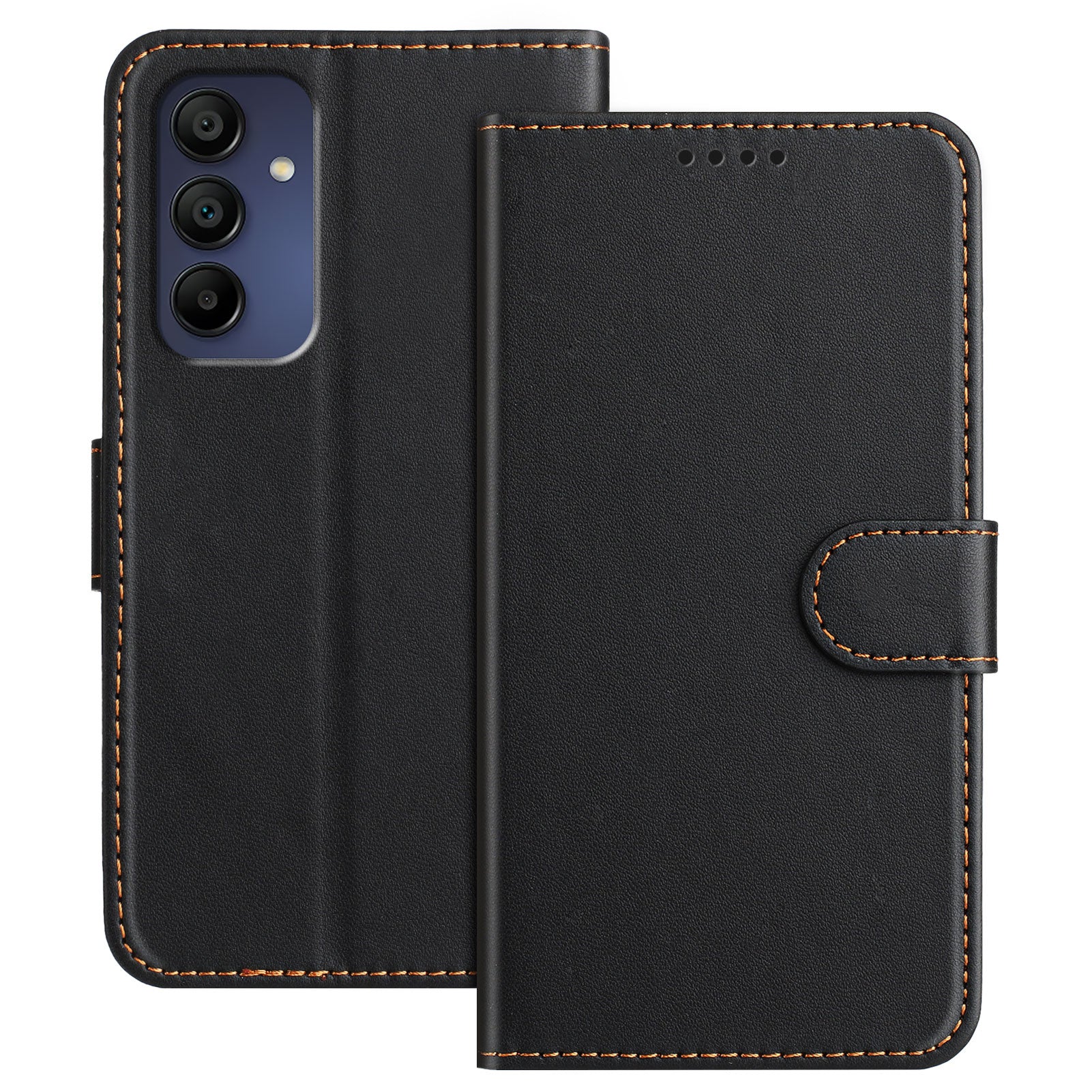 For Samsung Galaxy A16 4G / Galaxy A16 5G Leather Case Wallet Stand Solid Color Anti Drop Phone Cove
