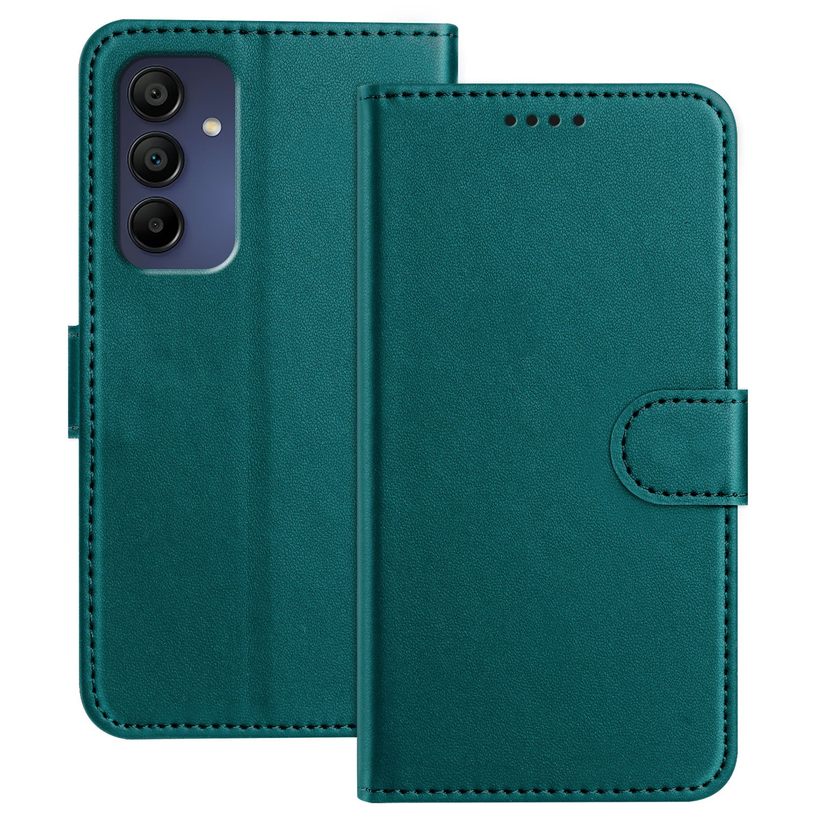 For Samsung Galaxy A16 4G / Galaxy A16 5G Leather Case Wallet Stand Solid Color Anti Drop Phone Cove
