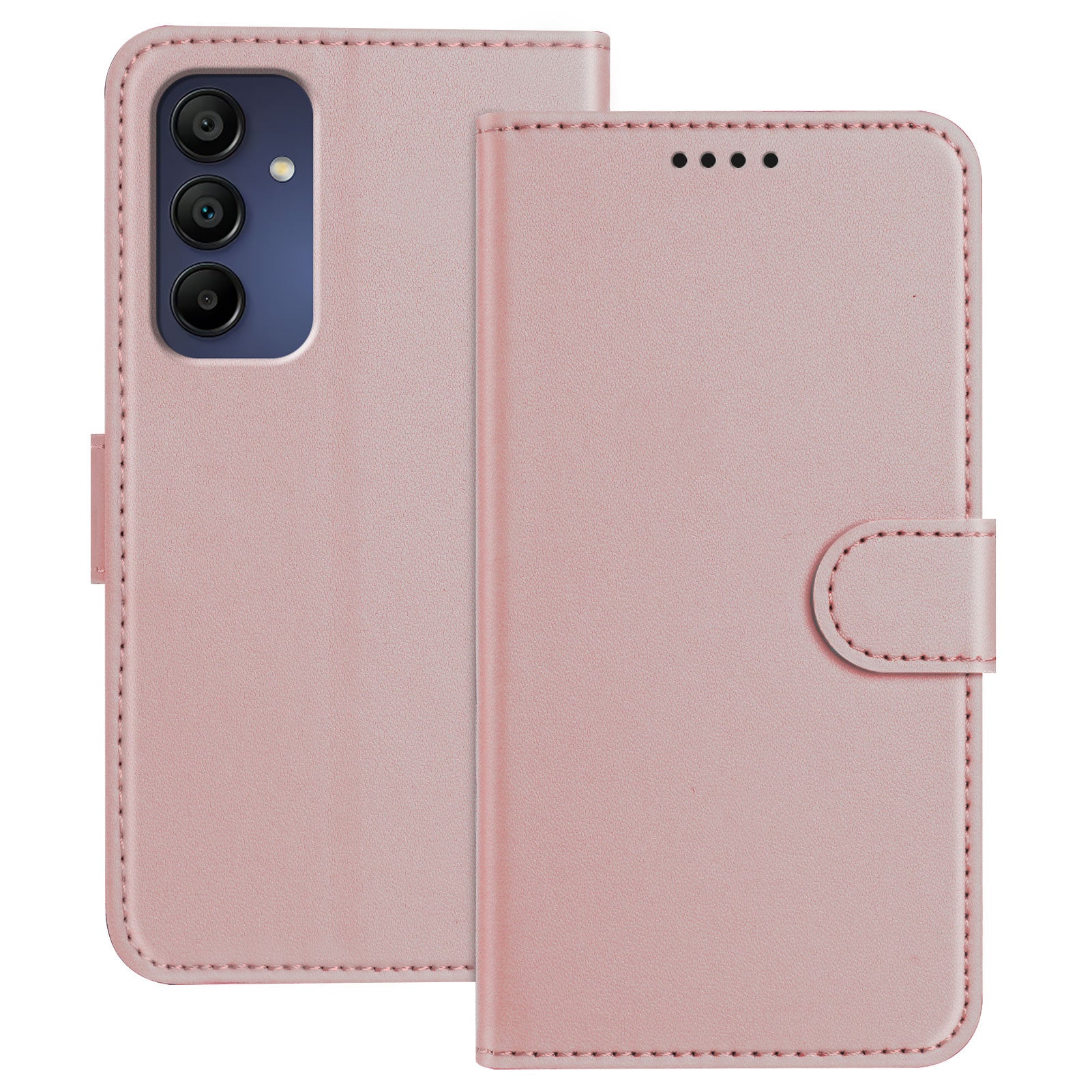For Samsung Galaxy A16 4G / Galaxy A16 5G Leather Case Wallet Stand Solid Color Anti Drop Phone Cove