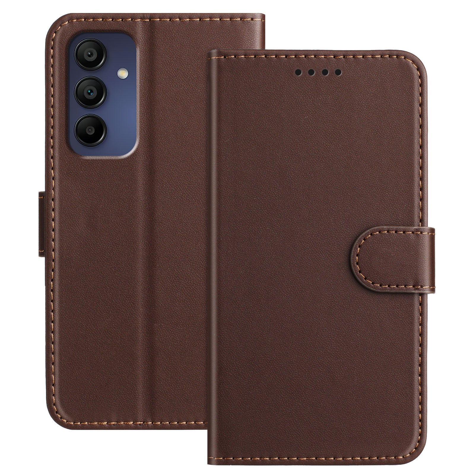 For Samsung Galaxy A16 4G / Galaxy A16 5G Leather Case Wallet Stand Solid Color Anti Drop Phone Cove