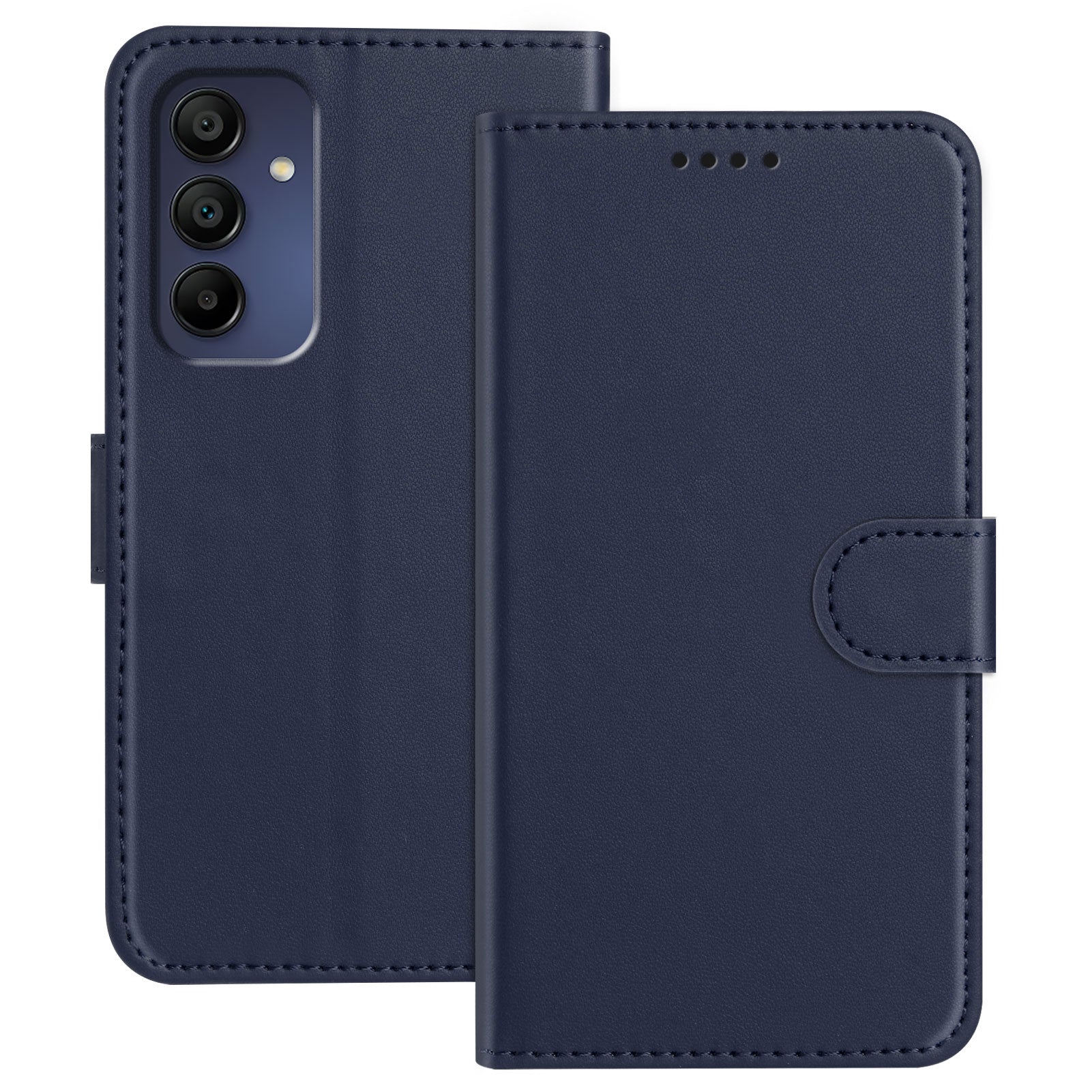 For Samsung Galaxy A16 4G / Galaxy A16 5G Leather Case Wallet Stand Solid Color Anti Drop Phone Cove