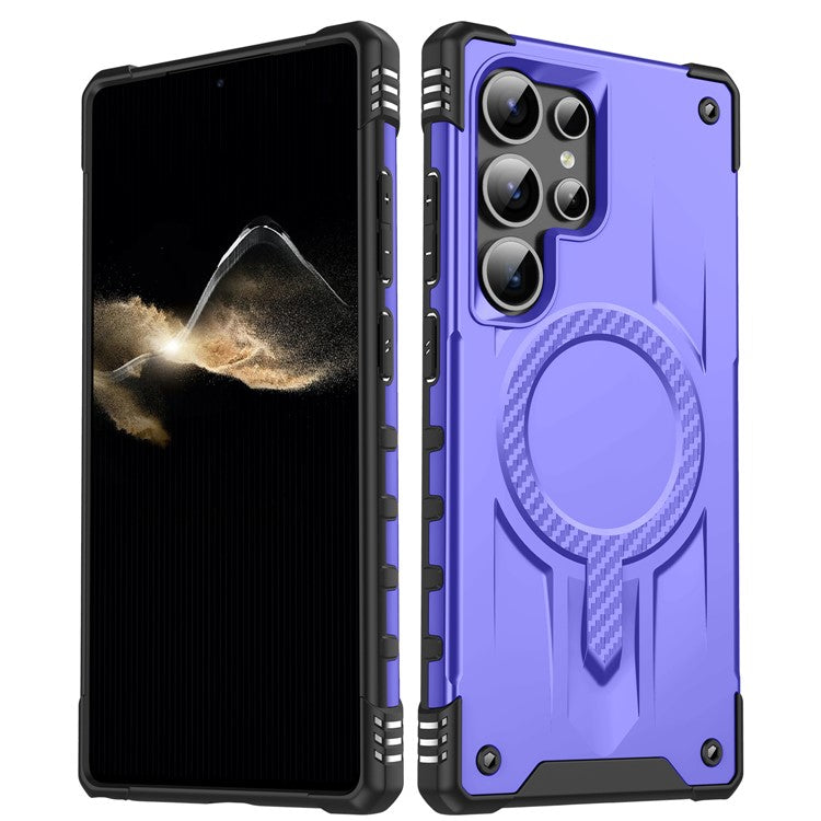 For Samsung Galaxy S23 Ultra Case Compatible with MagSafe Four Corner Airbags PC + TPU Phone Cover