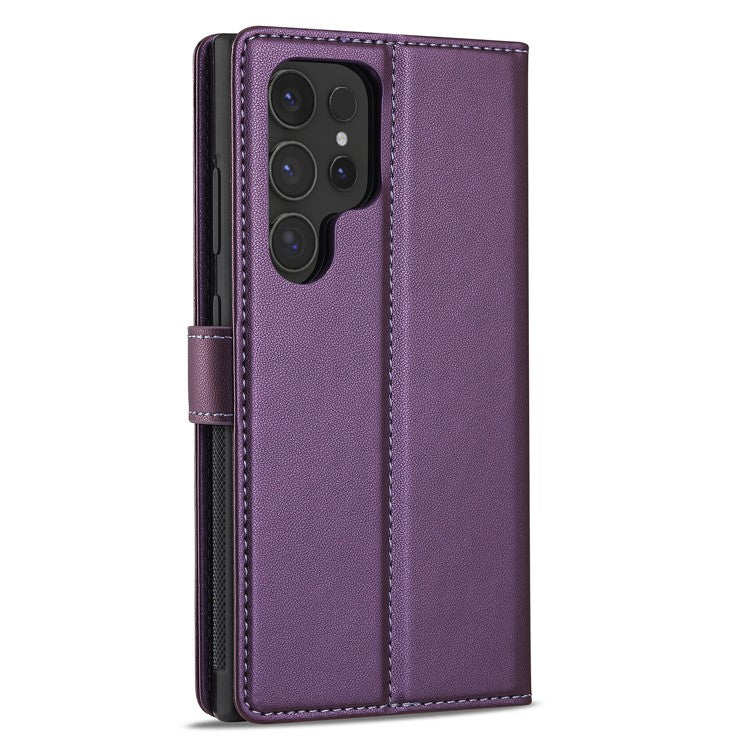 LC.IMEEKE L2-serien för Samsung Galaxy S25 Ultra-fodral PU-läderplånbok Avtagbart magnetiskt telefonfodral