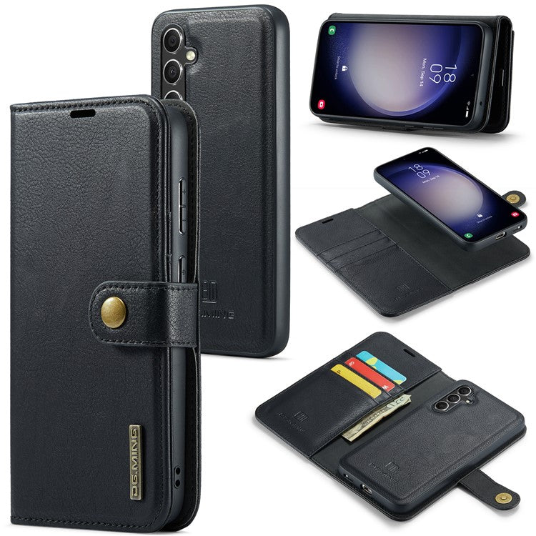 DG.MING för Samsung Galaxy A56 5G Fodral Avtagbart delat läderfodral