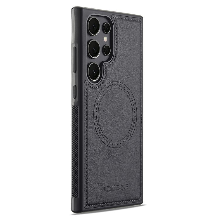 LC.IMEEKE För Samsung Galaxy S25 Ultra Magnetic Fodral Kompatibel med MagSafe Leather TPU