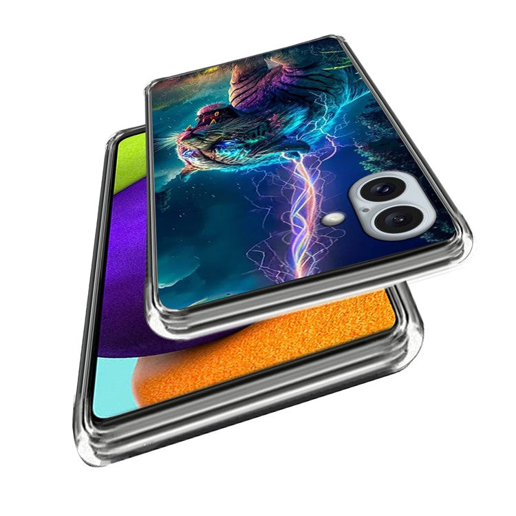 För iPhone 16 Plus Fodral IMD-mönstertryckt Stötsäkert TPU-telefonfodral