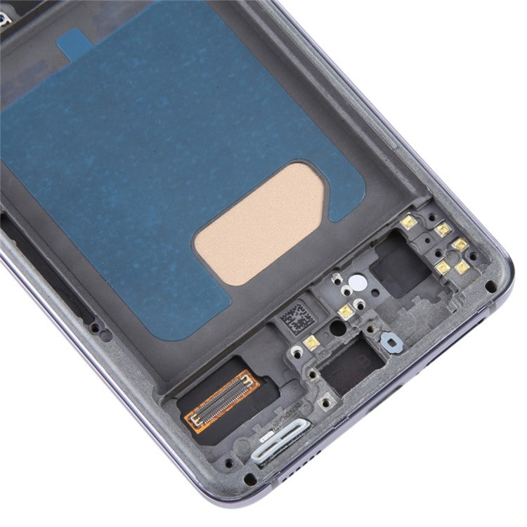 Samsung Galaxy S21 5G G991 Grade C LCD-skärm och digitaliseringsenhet + ramdel (TFT)