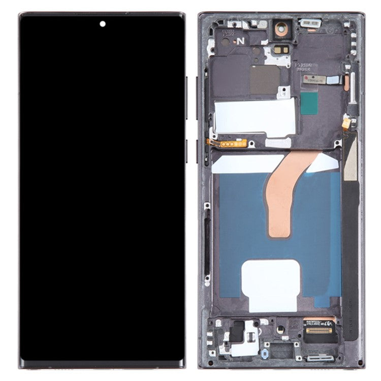 Samsung Galaxy S22 Ultra 5G S908 Grade C LCD-skärm och digitaliseringsenhet + ramdel (TFT)