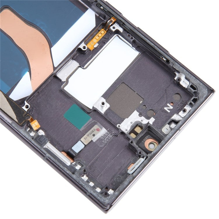 Samsung Galaxy S22 Ultra 5G S908 Grade C LCD-skärm och digitaliseringsenhet + ramdel (TFT)