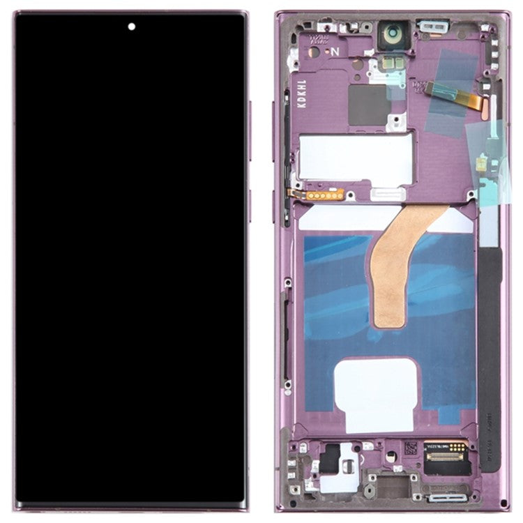 Samsung Galaxy S22 Ultra 5G S908 Grade C LCD-skärm och digitaliseringsenhet + ramdel (TFT)