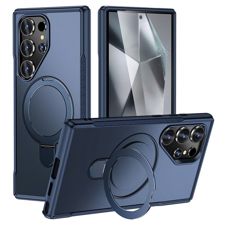For Samsung Galaxy S23 Ultra Case with Magnetic Kickstand TPU + PC Anti Drop Phone Cover