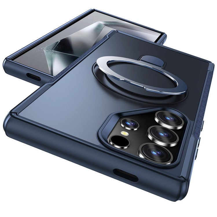 For Samsung Galaxy S23 Ultra Case with Magnetic Kickstand TPU + PC Anti Drop Phone Cover