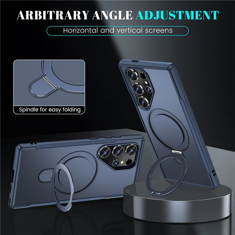 For Samsung Galaxy S23 Ultra Case with Magnetic Kickstand TPU + PC Anti Drop Phone Cover