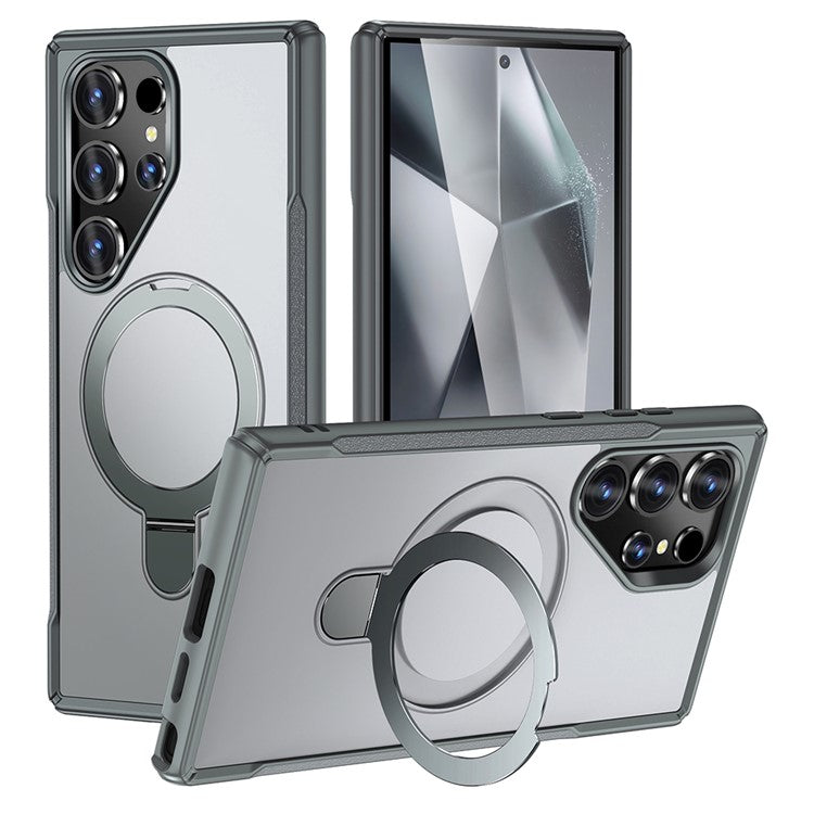 For Samsung Galaxy S23 Ultra Case with Magnetic Kickstand TPU + PC Anti Drop Phone Cover