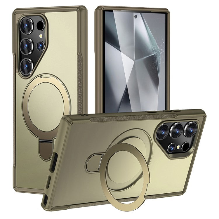 For Samsung Galaxy S23 Ultra Case with Magnetic Kickstand TPU + PC Anti Drop Phone Cover