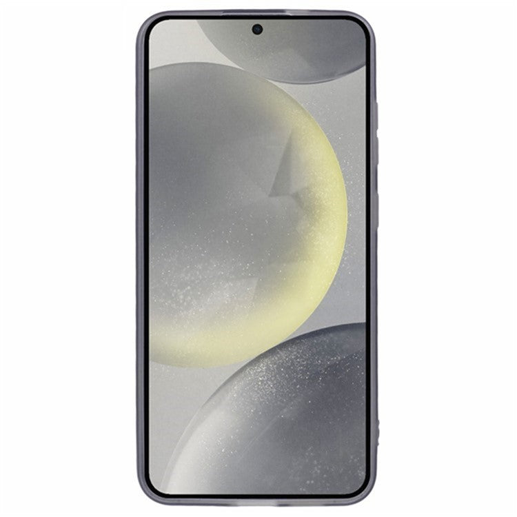 WANLONFENG DKSM2-serien för Samsung Galaxy S24+ Fodral TPU genomskinligt telefonskal med 2 st skärmfilm / galvaniserad linsram