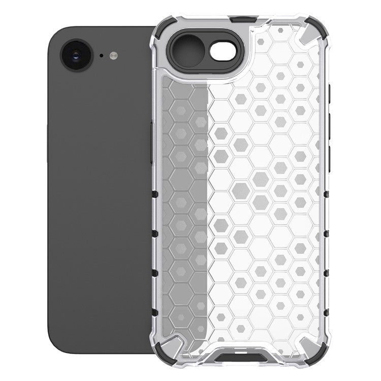 För iPhone 16e Fodral PC + TPU telefonfodral Honeycomb Shap