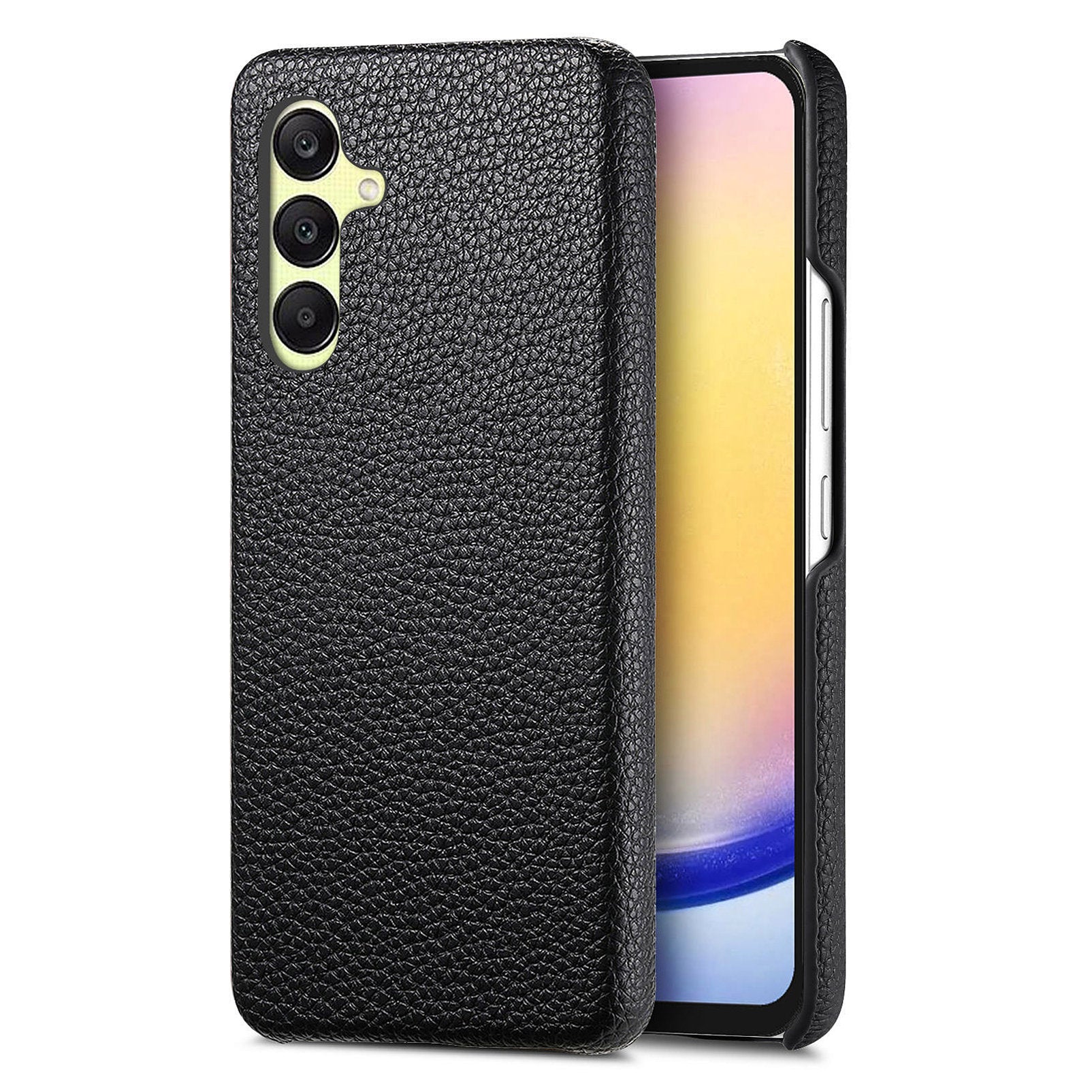 För Samsung Galaxy A56 5G Fodral Litchi Texture Läderbelagd PC Mobilt Bakstycke