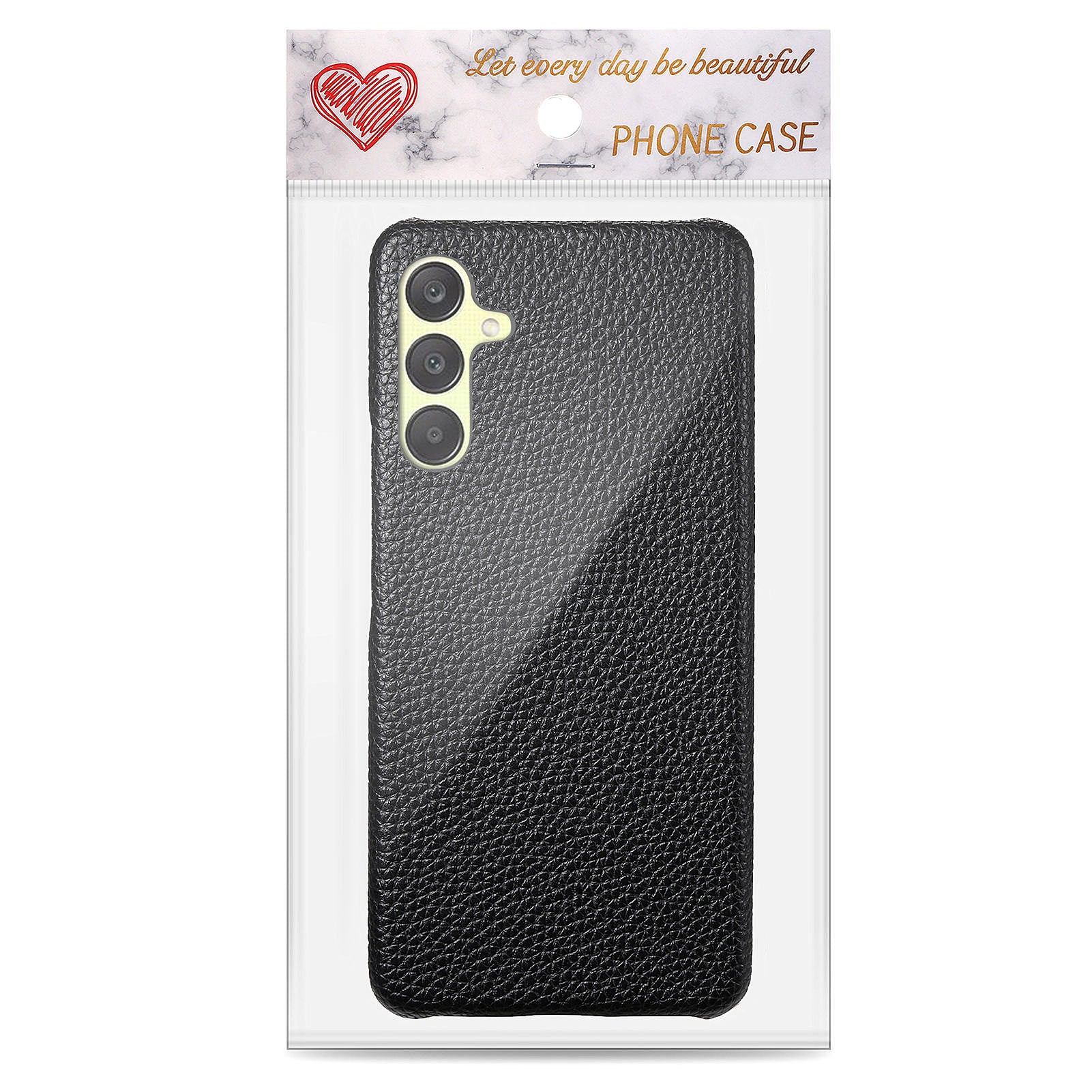 För Samsung Galaxy A56 5G Fodral Litchi Texture Läderbelagd PC Mobilt Bakstycke