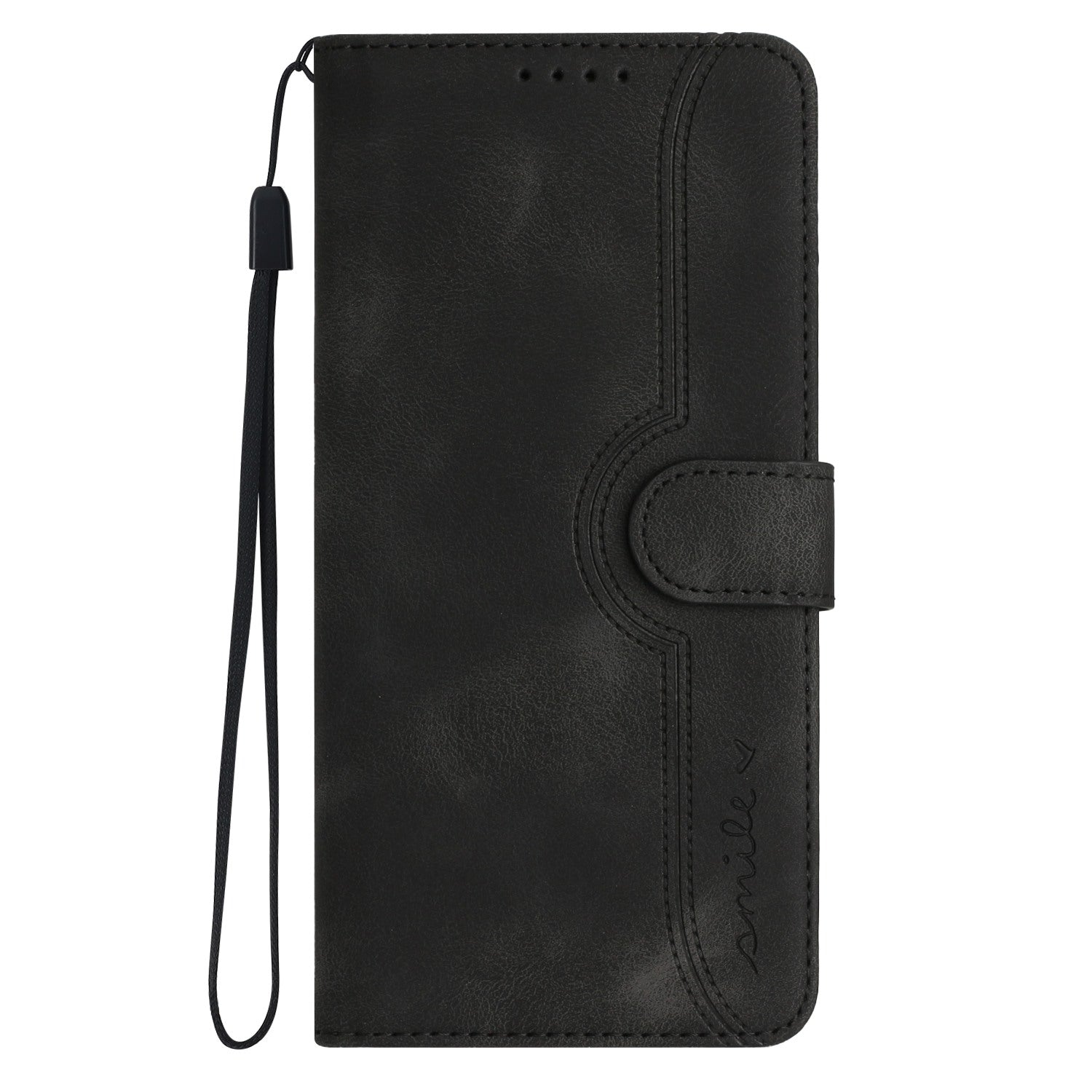 For Samsung Galaxy A15 5G / Galaxy A15 4G Leather Case Wallet Stand Smile Imprinted Phone Cover with Strap