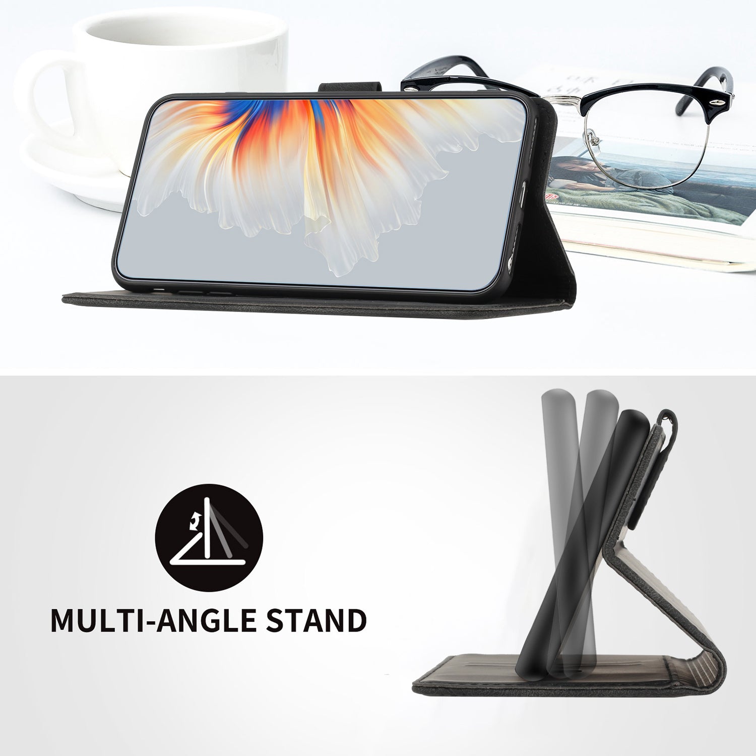 For Samsung Galaxy A15 5G / Galaxy A15 4G Leather Case Wallet Stand Smile Imprinted Phone Cover with Strap
