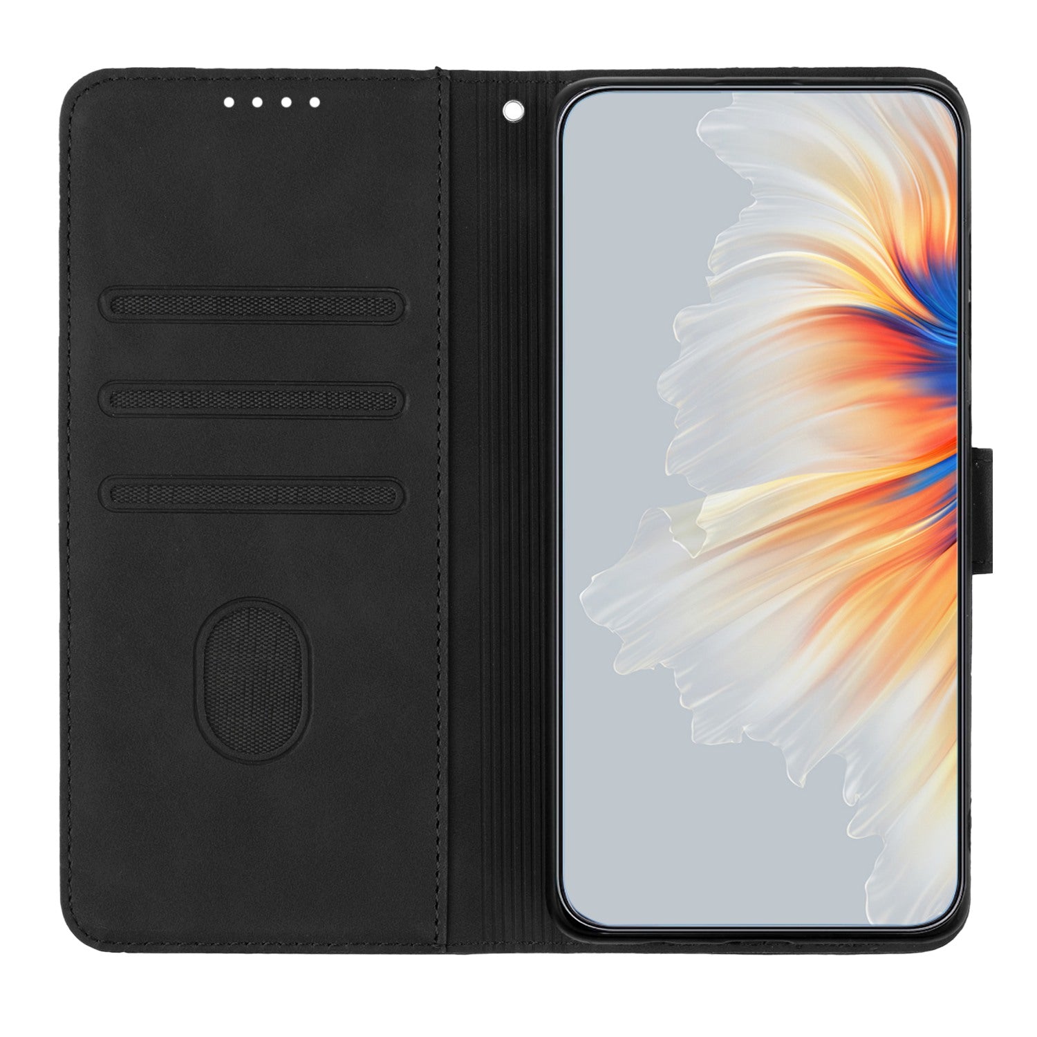 For Samsung Galaxy A16 4G / Galaxy A16 5G Leather Case Wallet Stand Smile Imprinted Phone Cover with Stra