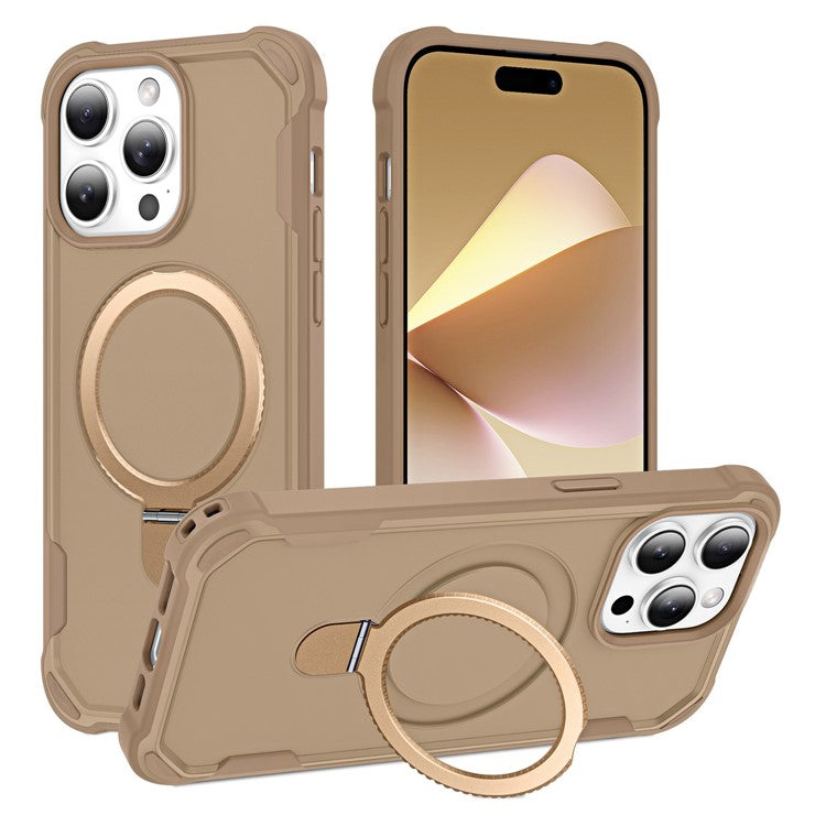 För iPhone 16 Pro Max Fodral Kompatibel med MagSafe Kickstand TPU + PC Stötsäker telefonbaksida