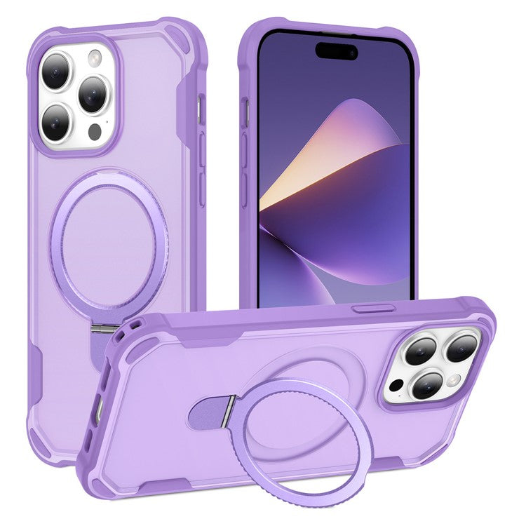 För iPhone 16 Pro Max Fodral Kompatibel med MagSafe Kickstand TPU + PC Stötsäker telefonbaksida