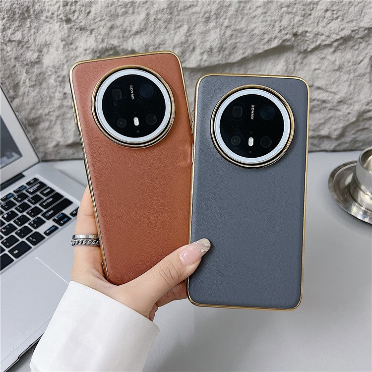 För Huawei Mate 70 Fodral Nappa Texture PC + PU + TPU