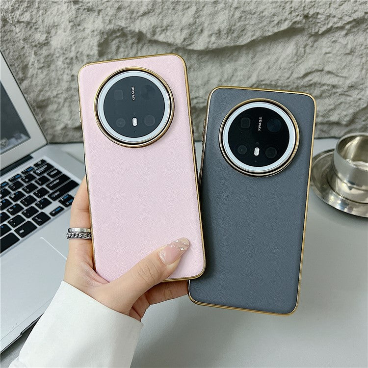För Huawei Mate 70 Fodral Nappa Texture PC + PU + TPU