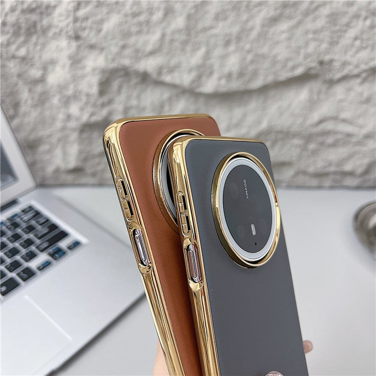 För Huawei Mate 70 Fodral Nappa Texture PC + PU + TPU