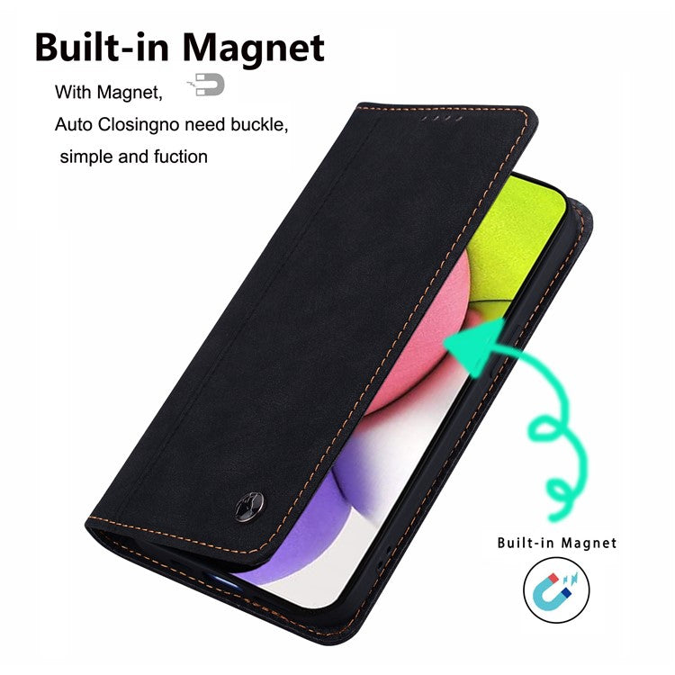 For Samsung Galaxy A35 5G Case Lines Pattern Wallet Leather Phone Cover with Strap