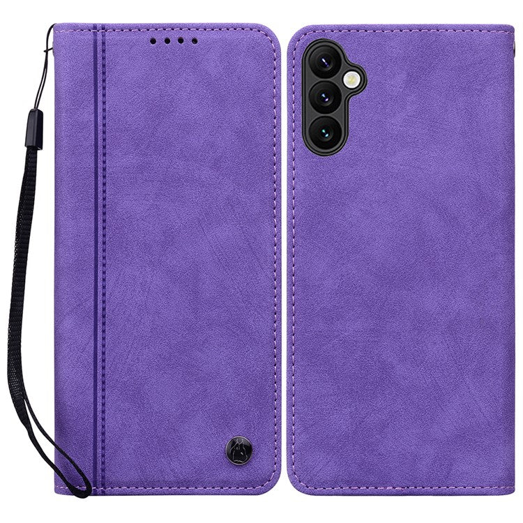 For Samsung Galaxy A35 5G Case Lines Pattern Wallet Leather Phone Cover with Strap