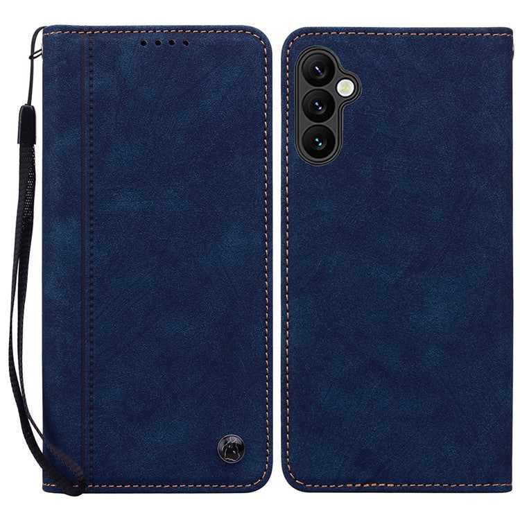 For Samsung Galaxy A35 5G Case Lines Pattern Wallet Leather Phone Cover with Strap
