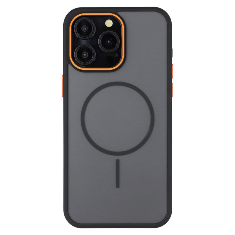 För iPhone 14 Pro Max Magnetic Case Skin Touch TPU + PC-telefon bakstycke