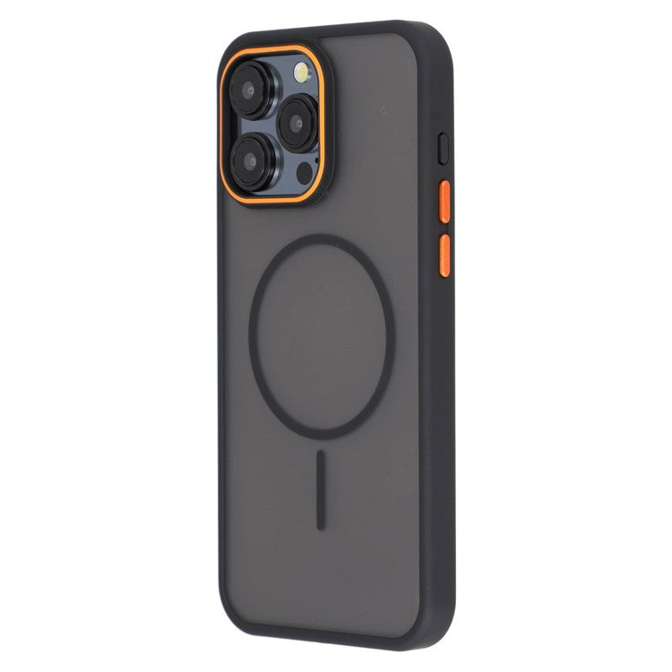För iPhone 14 Pro Max Magnetic Case Skin Touch TPU + PC-telefon bakstycke