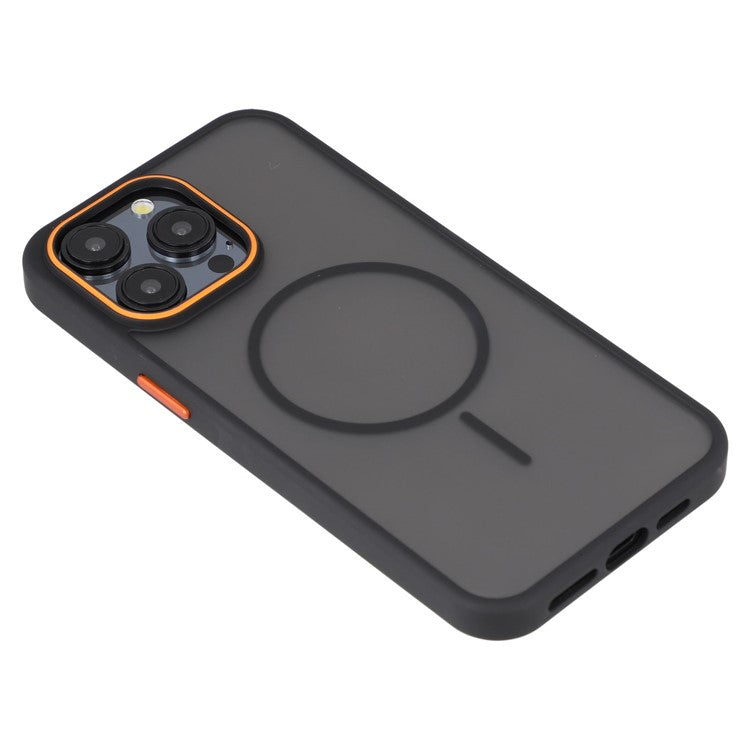 För iPhone 14 Pro Max Magnetic Case Skin Touch TPU + PC-telefon bakstycke