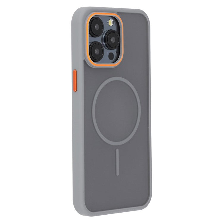 För iPhone 14 Pro Max Magnetic Case Skin Touch TPU + PC-telefon bakstycke